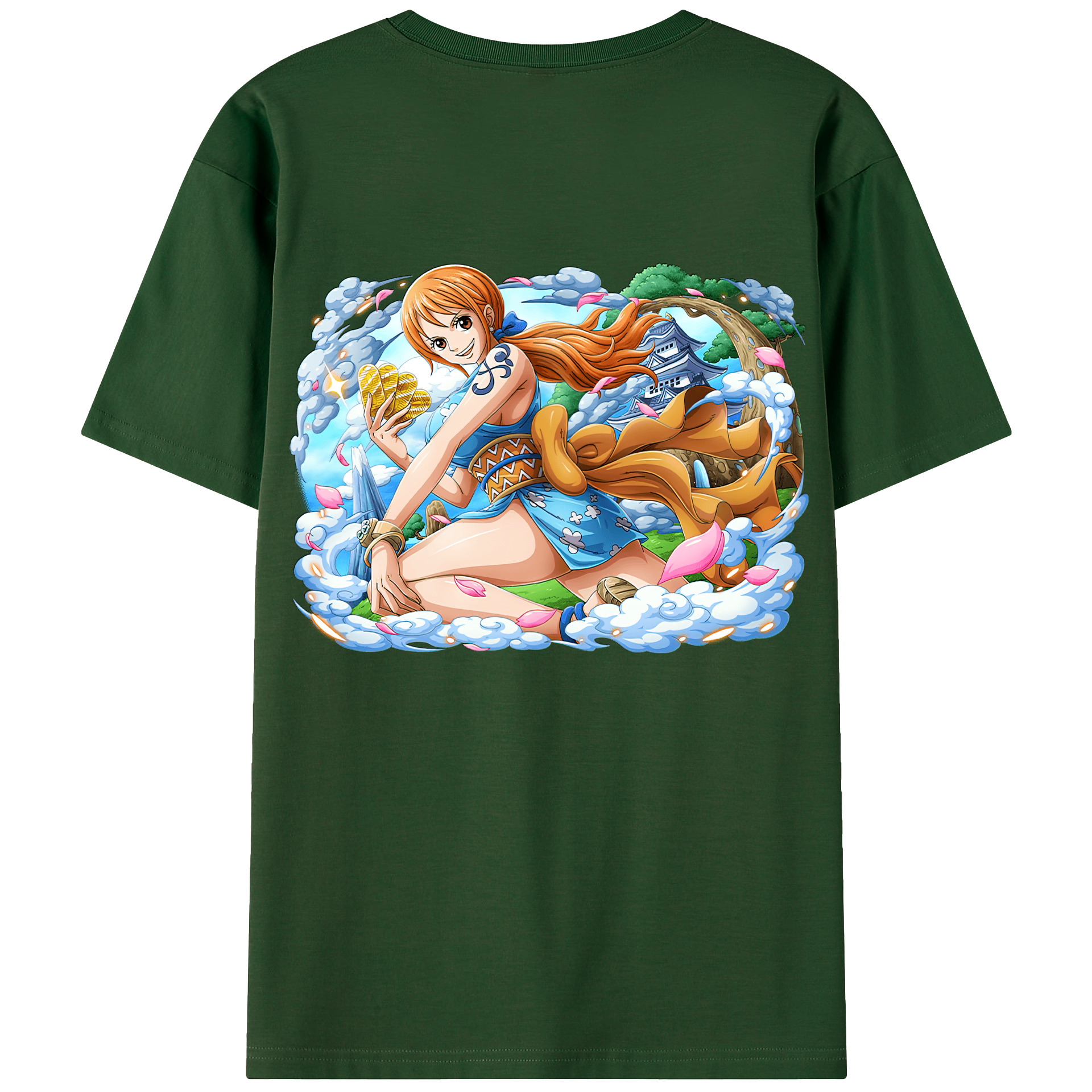 ワンピース ナミ ONE PIECE Nami 綿100％半袖Tシャツ（背面プリント）